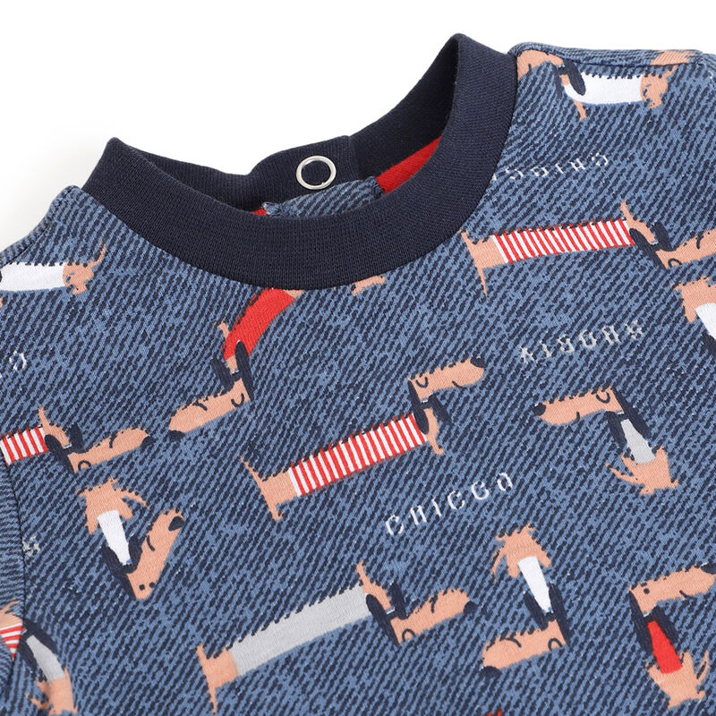 Boys Blue Printed Short Sleeve T-Shirt image number 2